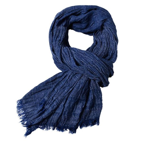 

scarves men party shawl retro elegant lightweight soft jacquard weave winter solid gift scarf casual with tassels long, Blue;gray