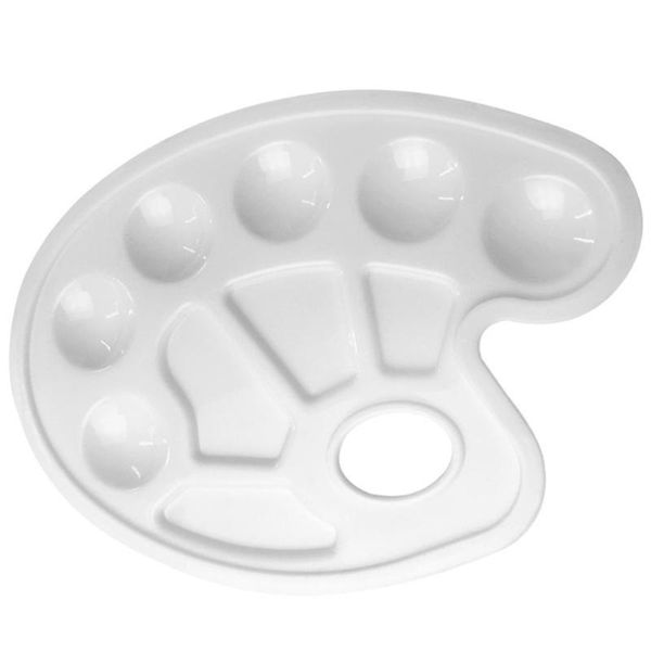 

dishes & plates 1pc plastic palette art paint drawing tray color for oil watercolour white painting pallet tool