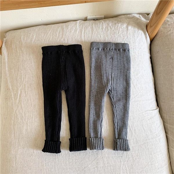 

trousers 2021 korean girls thicken leggings soft fashion winter kids 2-7 years, Blue