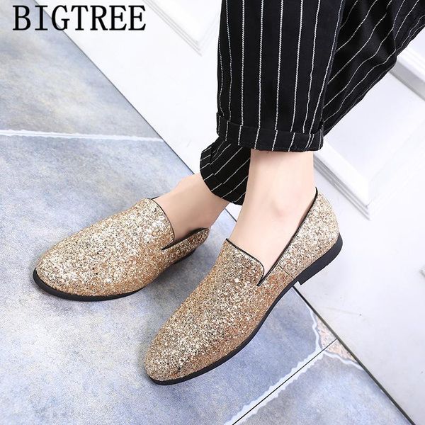 

dress shoes glitter loafers men suit shoes+male party for men scarpe uomo eleganti chaussure homme classique sepatu pria, Black