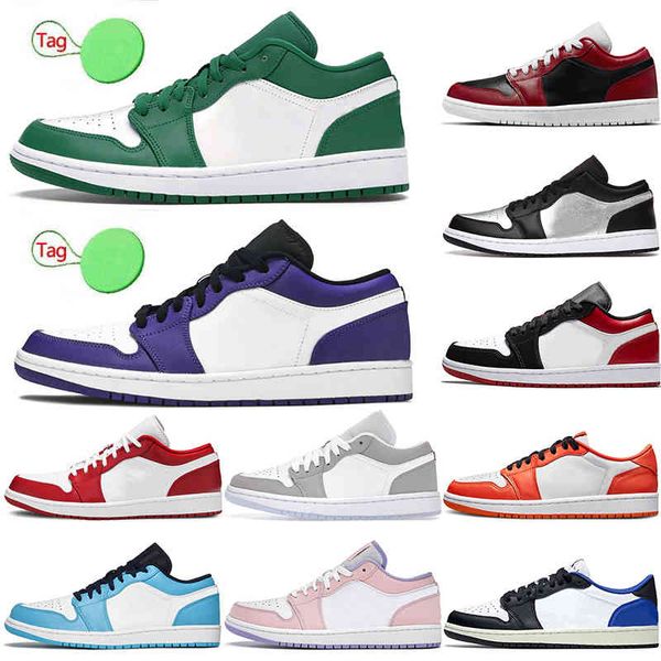 

2021 fashion womens mens jumpman 1 1s starfish low basketball shoes unc smoke wolf grey arctic punch paris royal toe university gold blue