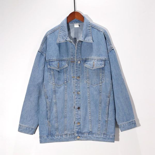 

women's jackets 2021 spring casual denim jacket womens korean loose plus size coat basic fashion jeans windbreaker women, Black;brown
