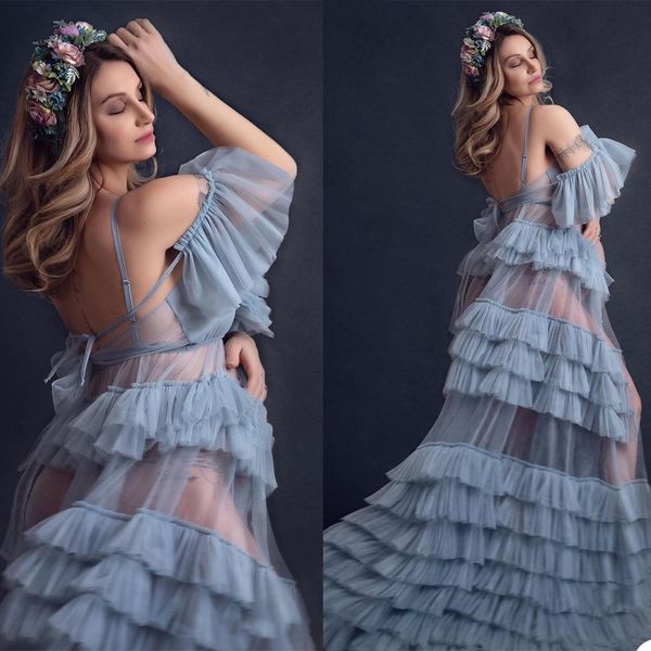 

off shoulder sleepwear maternity pgraphy tiered skirts short sleeve nightdress for pregnant women fancy pregnancy dress gown p shoot, White