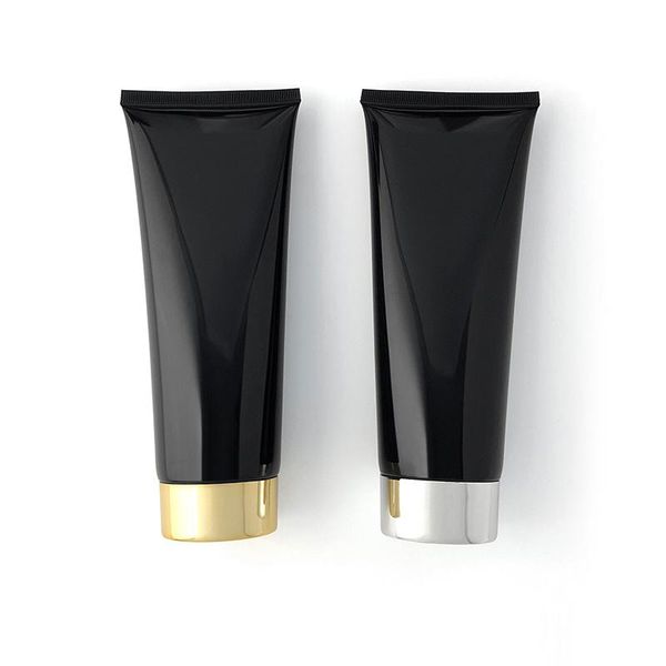 

storage bottles & jars 200g 24pcs empty squeezed soft tube black refillable bottle for shampoo lotion washing face hand cream packaing