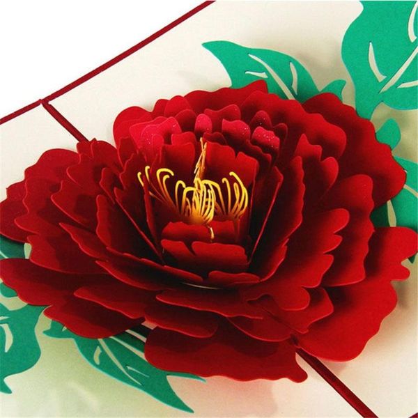 

partylab 3d up greeting cards peony birthday card valentine mother day christmas thanksgiving gifts invitation wedding