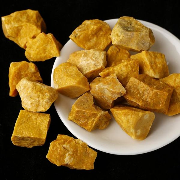 

decorative objects & figurines wholesale 2-4cm 1/2lb tumbled large particles natural yellow crystal shaped stone pieces marble gravel