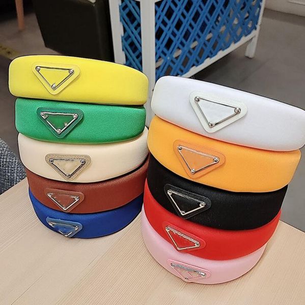 

21ss luxury designer sponge headbands hair bands for women girl brand elastic letter p sports fitness head wrap, Silver