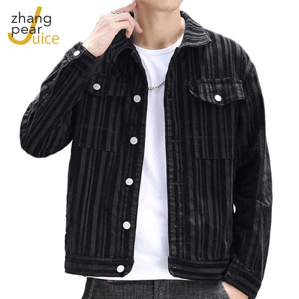

men's jackets men spring autumn corduroy outwear hip hop coat jacket male casual stripe slim fit streetwear, Black;brown