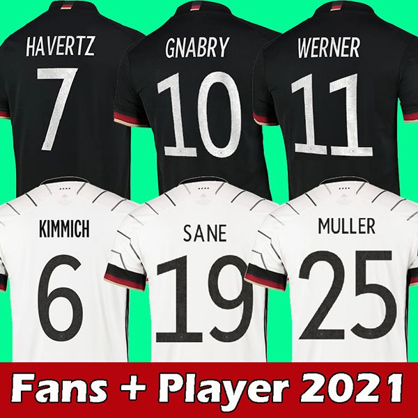 

2021 germany soccer jerseys fans player muller hummels werner havertz sane football shirt thailand quality gnabry goretzka men + kids 333, Black;yellow