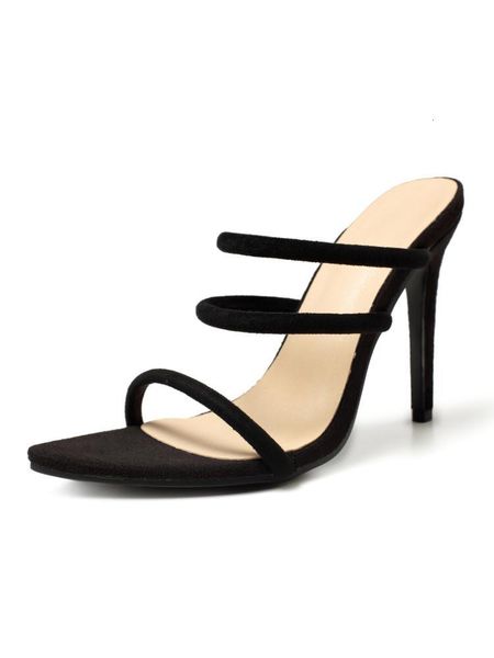 

sandals explosive summer fluorescent stiletto plus size suede pointed fish mouth high heels zxuw, Black