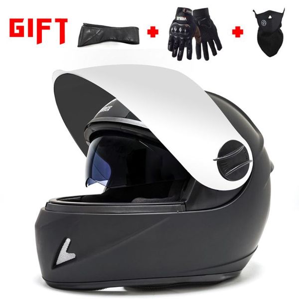 

motorcycle helmets professional racing helmet modular dual lens full face safe s m l xl size