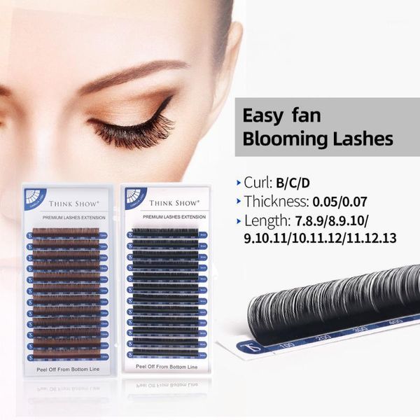 

self fanning lashes easy fan false eyelash extension bloom flare eye lash diy cilios blooming makeup1