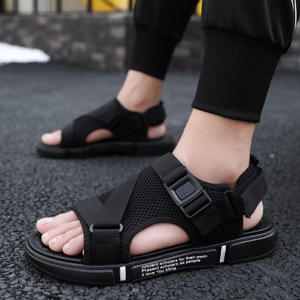 

fashion funny fish slippers men shoes girls boys women summer beach slipper 2021 arrival family children slides 39, Black