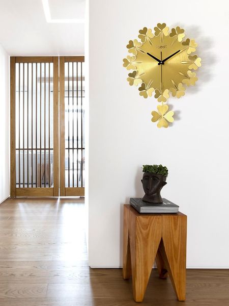 

wall clocks clock modern contracted artistic quartz living room household mute fashion creative digital lucky grass