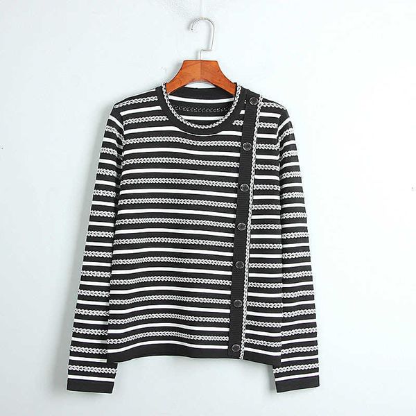 

women's sweaters brand design autumn winter diagonal-breasted long-sleeved pullover sweet striped o-neck sweater women casual jumper co, White;black
