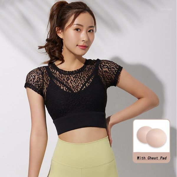 

yoga outfit mesh shirts corse women short sleeve t-shirts sport crop blouses gym clothing running fitness tank sportwear