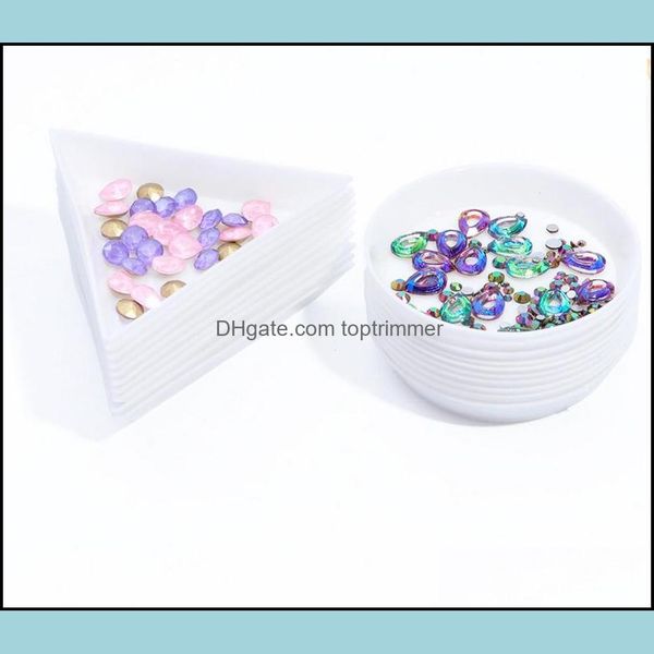 

other items salon health & beautyplastic triangle round bead sorting trays nail art tray picking plates for diamond jewelry drop delivery 20