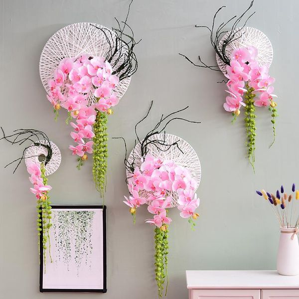 

decorative flowers & wreaths wedding reception area wall decoration rope ring shop window restaurant home hanging round flower