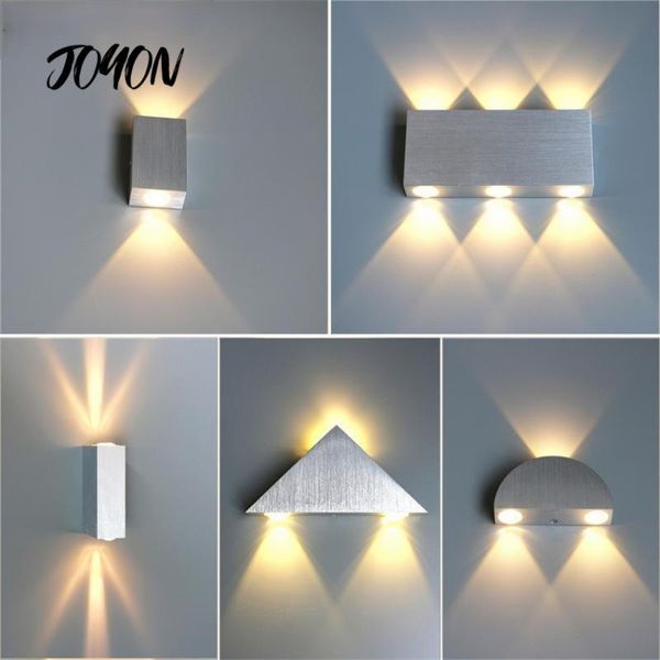 Lâmpada de parede Lâmpadas LED Lâmpadas modernas iluminação interior decoração de casa SCONCE prata prata sala de estar AC85-265V Decoração do corredor de banho