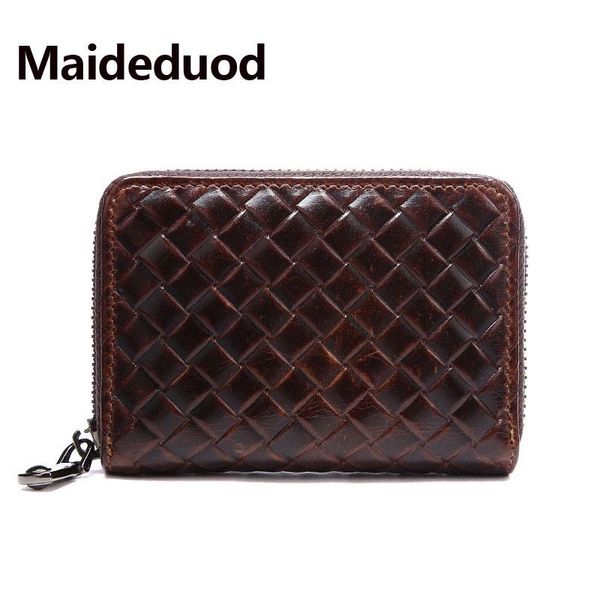 

card holders maideduod genuine leather holder wallets rfid business cards case coin wallet large capacity credit purses, Brown;gray
