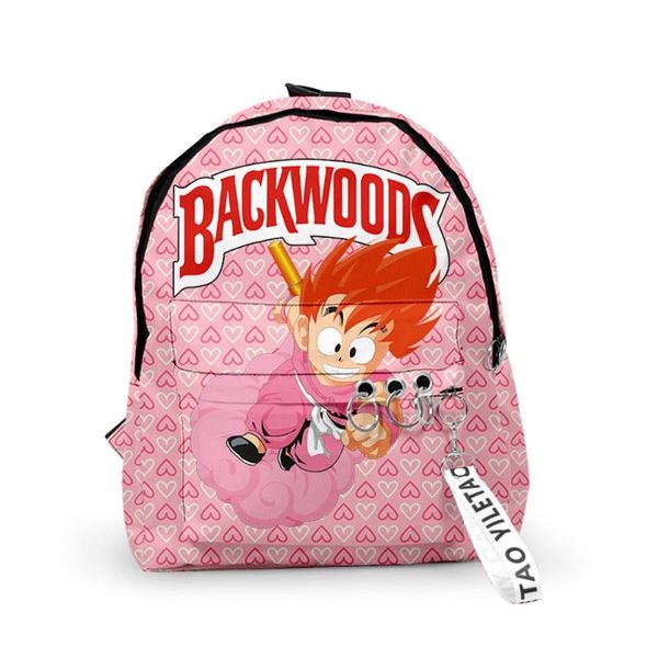 

backpack kawaii backwoods goku school bags notebook backpacks boys/girls 3d print oxford waterproof key chain vogue small travel
