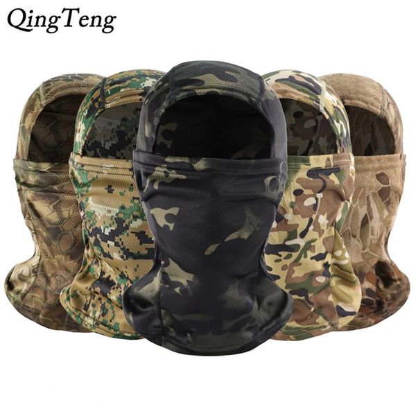 

beanies tactical camo balaclava full face mask outdoor riding windproof beanie hats for men army hunting bandana hiking equipment