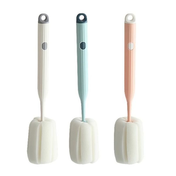 

car sponge 3pcs bottle brush cleaner washer long handle (random color)