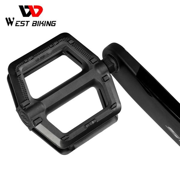 

bike pedals west biking bicycle ultralight mtb road pedal cycling mountain foot plat anti-slip 9''16 standard universally
