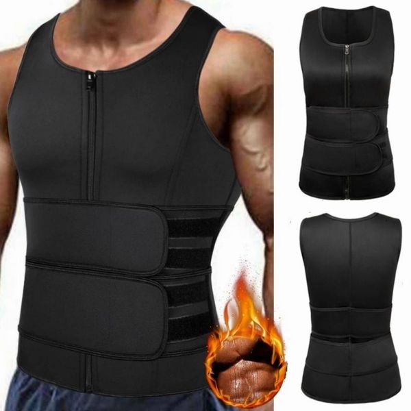 

men's sports shapewear neoprene waist corset vest sweaty fitness yoga outfit