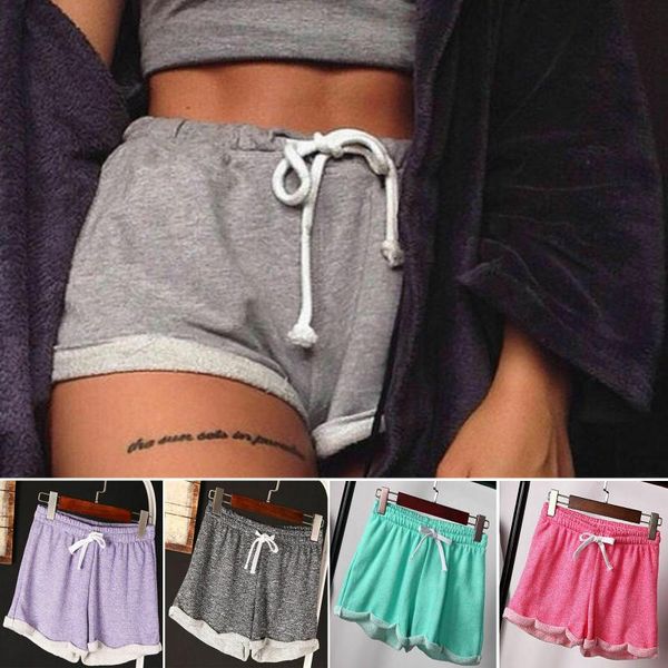 

women's shorts european style women causal cotton home short fitness, White;black