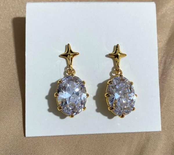

stud csxjd 2021 inlaid rhinestone earrings fashion female, Golden;silver