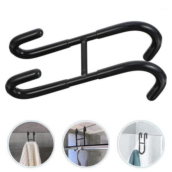 

hooks & rails 2pcs punch stainless steel hanging back door rack multipurpose