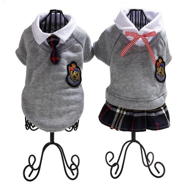 

dog apparel pet couple clothes uniform small medium dogs costume chihuahua puppy shirt cute campus style xs-xl