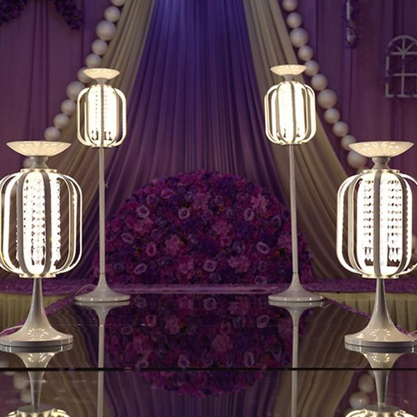 

floor lamps 1.3m wedding lighting ivory white stage led crystal standard lamp