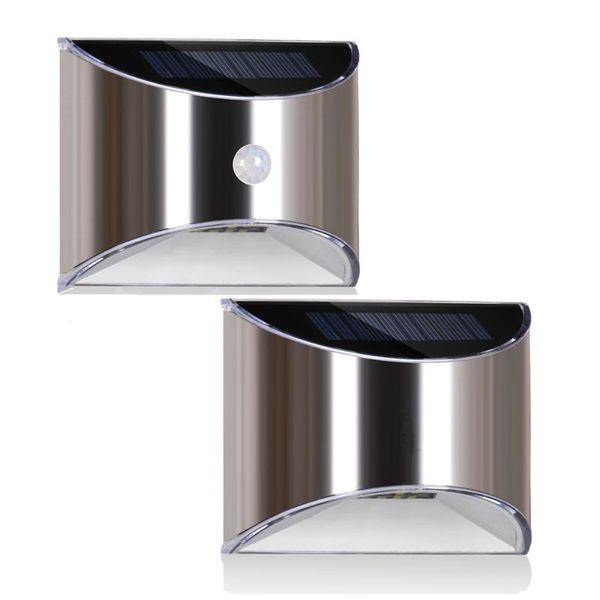 

solar lamps sell light led wall lamp pir motion sensor stainless steel shell lighting for outdoor garden fence stair