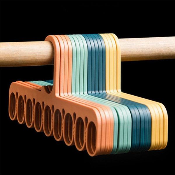 

hangers & racks multifunctional storage rack plastic nine-hole magic hanger windproof balcony space-saving household y2j9