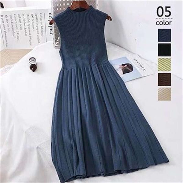 

spring ice silk bottomed sleeveless autumn winter high neck knitted, White;black