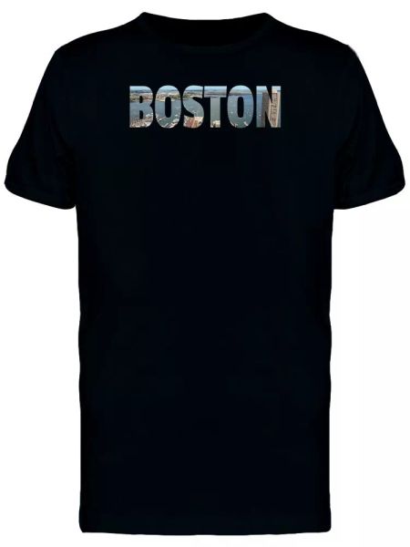 

Boston Word With A Photo Tee Men's -Image by Shutterstock, White;black