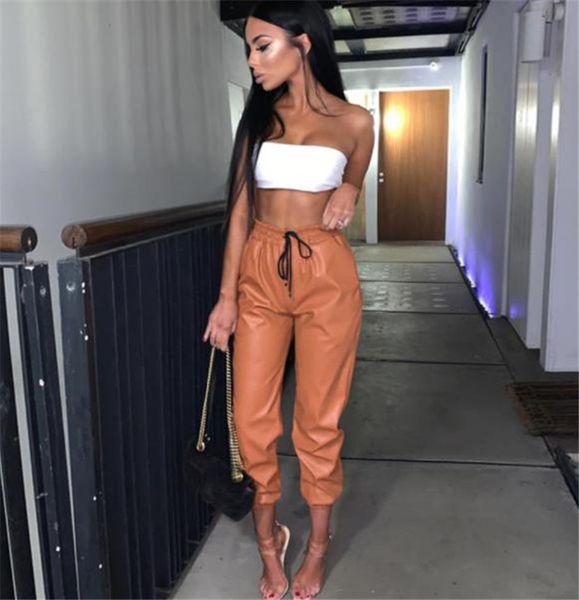 

fashionable pants casual women, Black;white