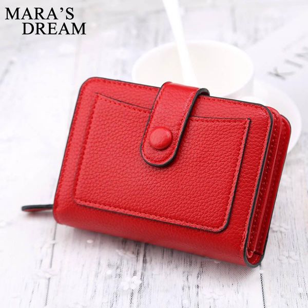 

wallets women 2021 red black small mini coin purse hasp card holder lady wallet zipper female leather buckle
