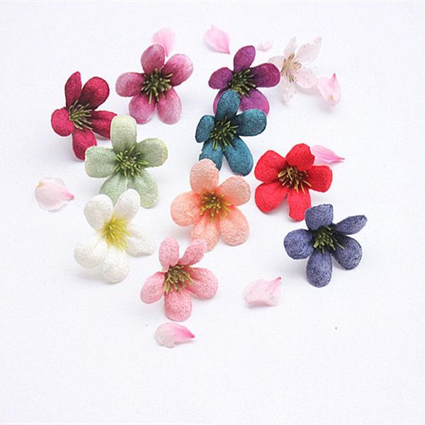 

decorative flowers & wreaths 20/50pcs silk orchid head wedding home decoration diy flower cymbidium handmade christmas gift box craft artifi