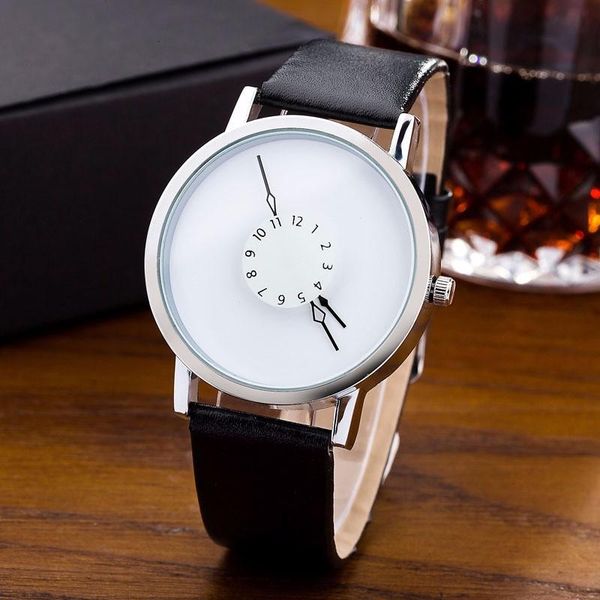 

wristwatches paidu watch men fashion watches creative white leather strap casual man reloj hombre 2021 erkek kol saat, Slivery;brown