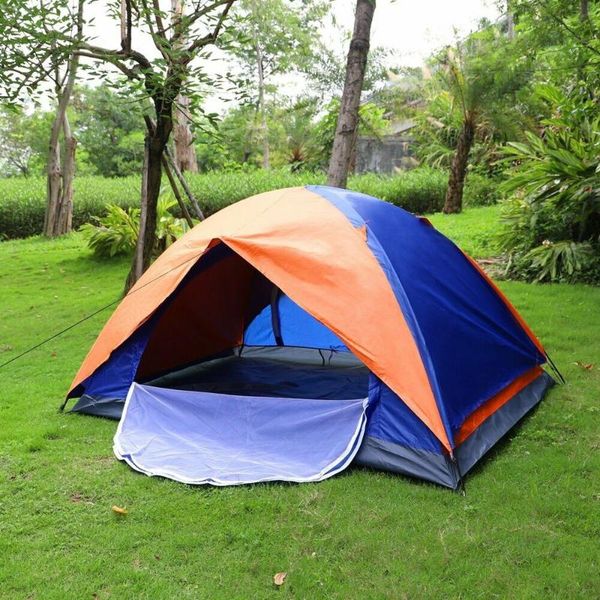 

tents and shelters 2-3 person camping tent easy instant setup dome protable double layer up for sun shelter travelling hiking