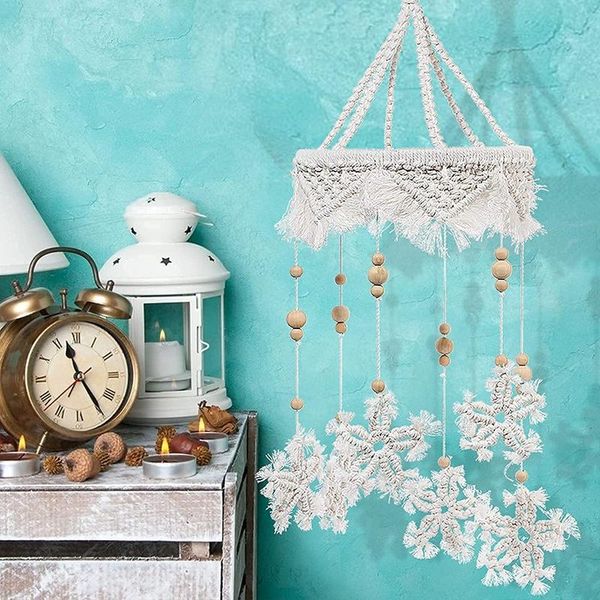 

tapestries hgho mobile handicrafts snowflake for crib boho room decor decorations nursery home bedroom