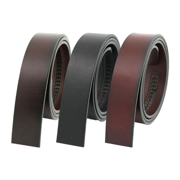 

belts vintage genuine leather belt strap no buckle casual dress for mens, Black;brown
