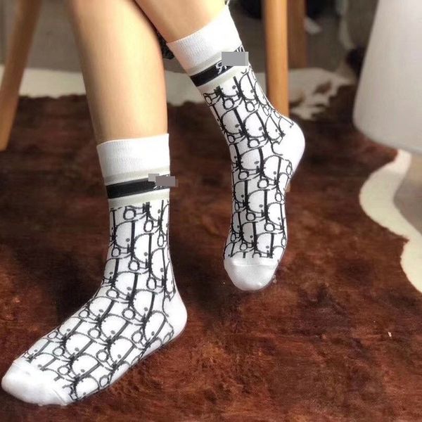

2021 luxury stocking designer mens womens socks wool stockings senior streets a3, Black