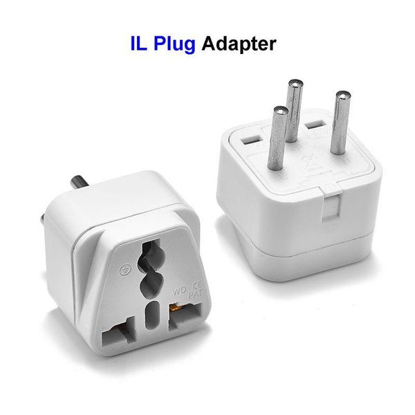 

1pcs universal israel il plug for us uk to egypt travel adapter p power charger socket outlet smart plugs