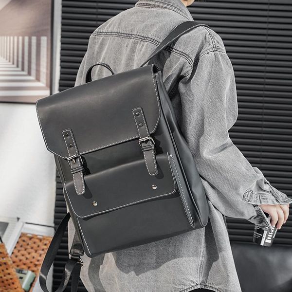 

backpack tidog casual large-capacity retro leather computer bag trend school