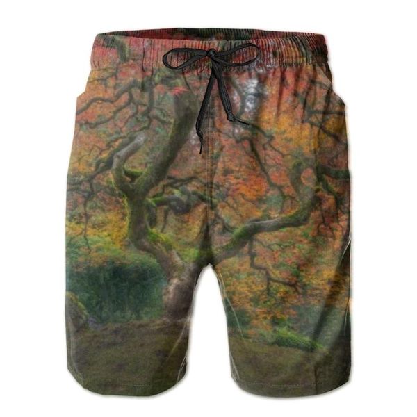 

men's shorts tree swim trunks quick dry beach, White;black