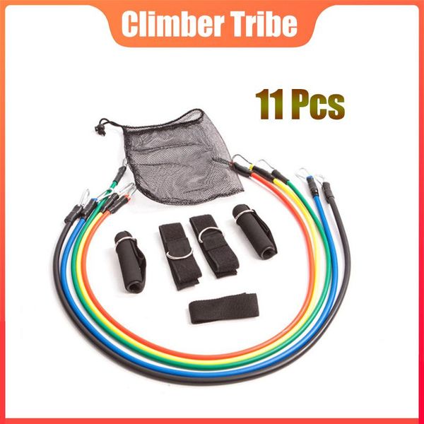 

11pcs resistance bands set expander yoga exercise fitness rubber tubes stretch training home gyms workout elastic pull rope /40